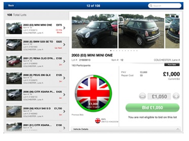 iPad Auction Screenshot