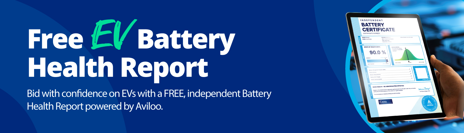 Free EV Battery Health Report - Bid with confidence on EVs with a free independent Battery Health Report powered by Aviloo