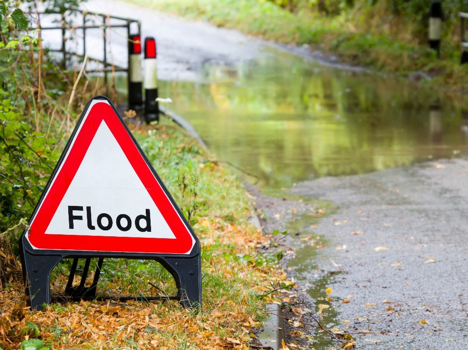 Flooded road