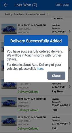 Delivery Successfully Booked