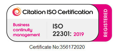 ISO 22301 badge