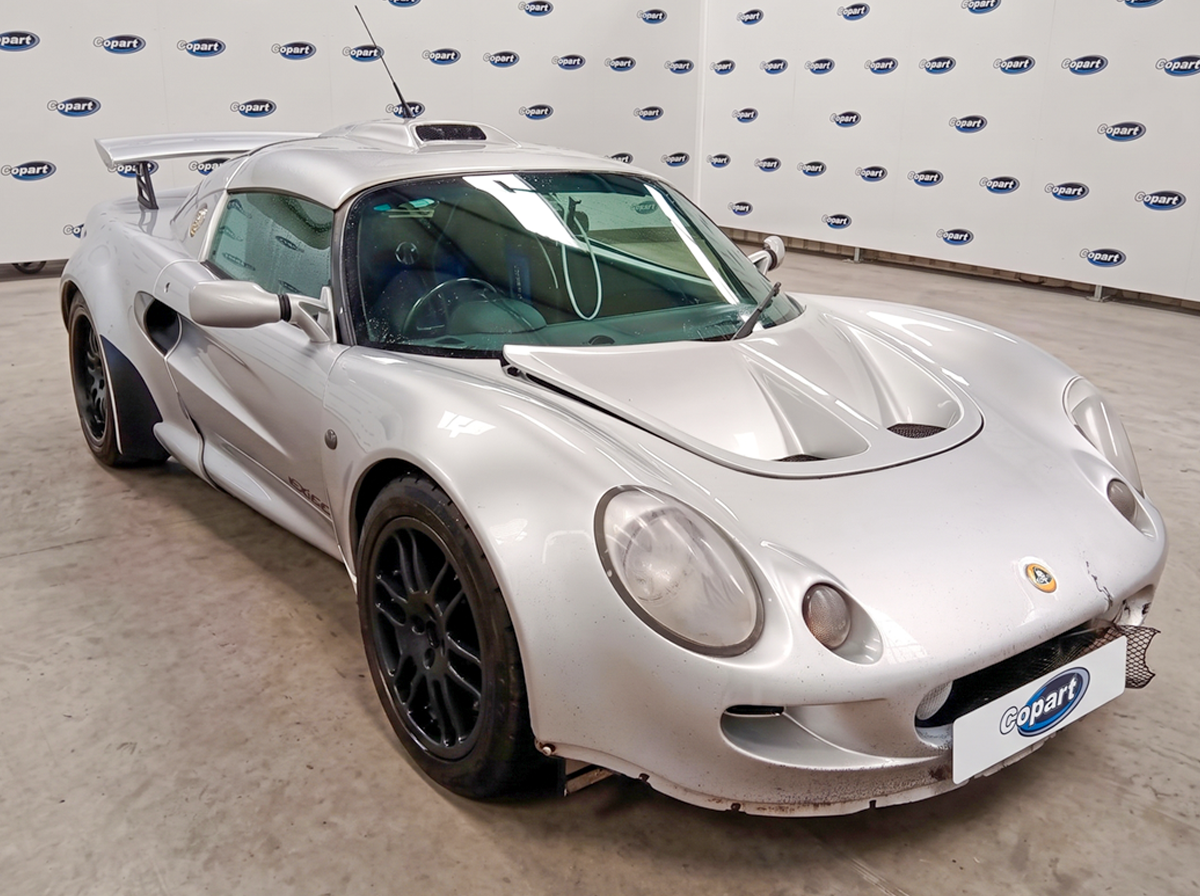A silver Lotus Exige