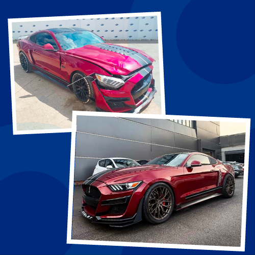 ford mustang gt in red