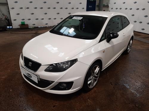 A white Seat Ibiza