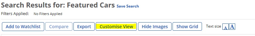 Customise Search Results