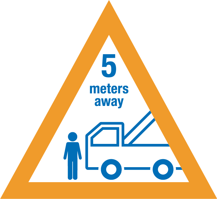 Stay 5 Meters from Loader