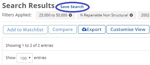 saved search button